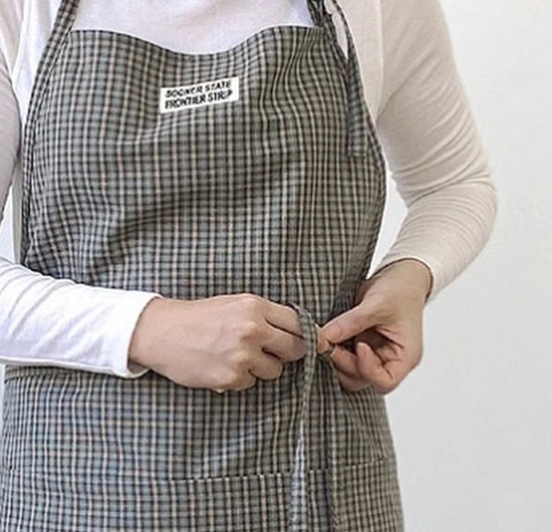[새상품] 블랙*그린 미니 체크 잎치마/ 이미지
