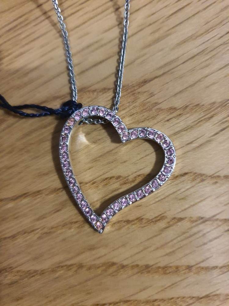 스왈로브스키 하트 목걸이--1