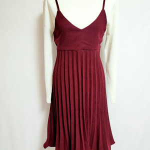 버건디끈원피스세트 새거