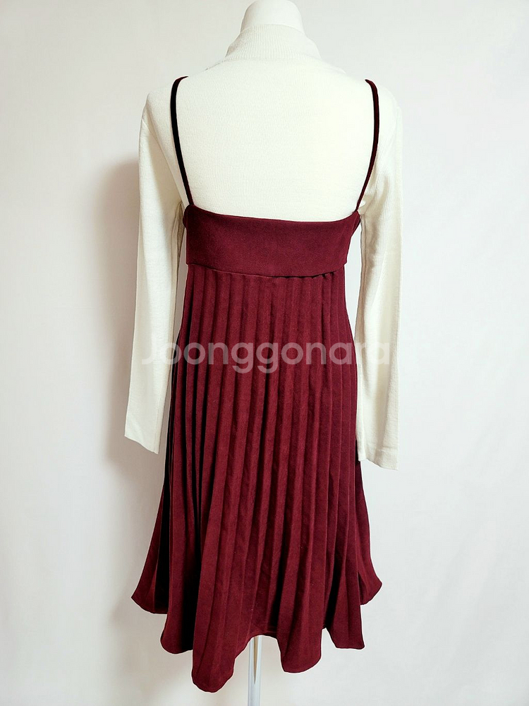 버건디끈원피스세트 새거--1