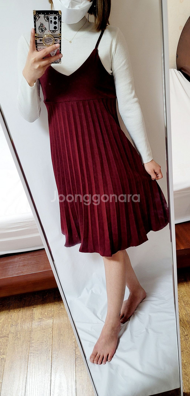 버건디끈원피스세트 새거--5