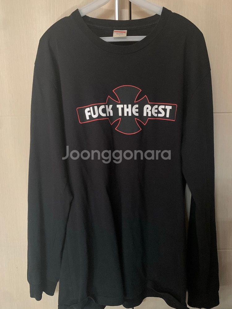 슈프림X인디펜던트 롱슬리브블랙(L)--0