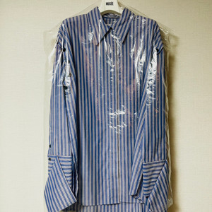 뮤제Detachable Shirt Blue Stripe