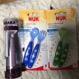 누크 베아바 아기 스푼 포크 새제품 개당 만원