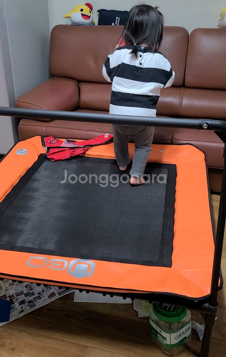 유고 트램폴린 유아 방방이(안전 손잡이 포함)--0