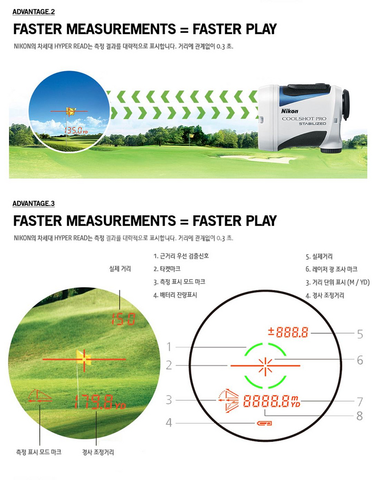 니콘 골프거리측정기 쿨샷 프로 스태빌라이즈드--2