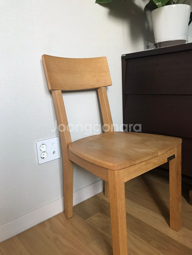 인아트 통원목 우드 원목의자 세덱 에스니 책상의자로 사--0