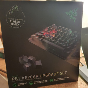 레이저 정품 pbt 키캡 블랙