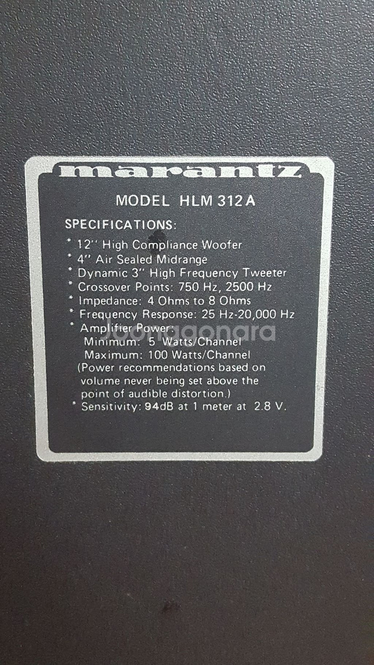마란츠 스피커.MODEL:HLM 312 A--1