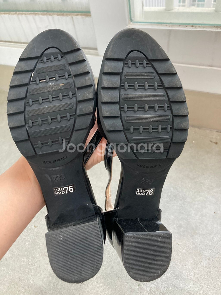 블랙 메리제인 통굽 슈즈 구두 230--3