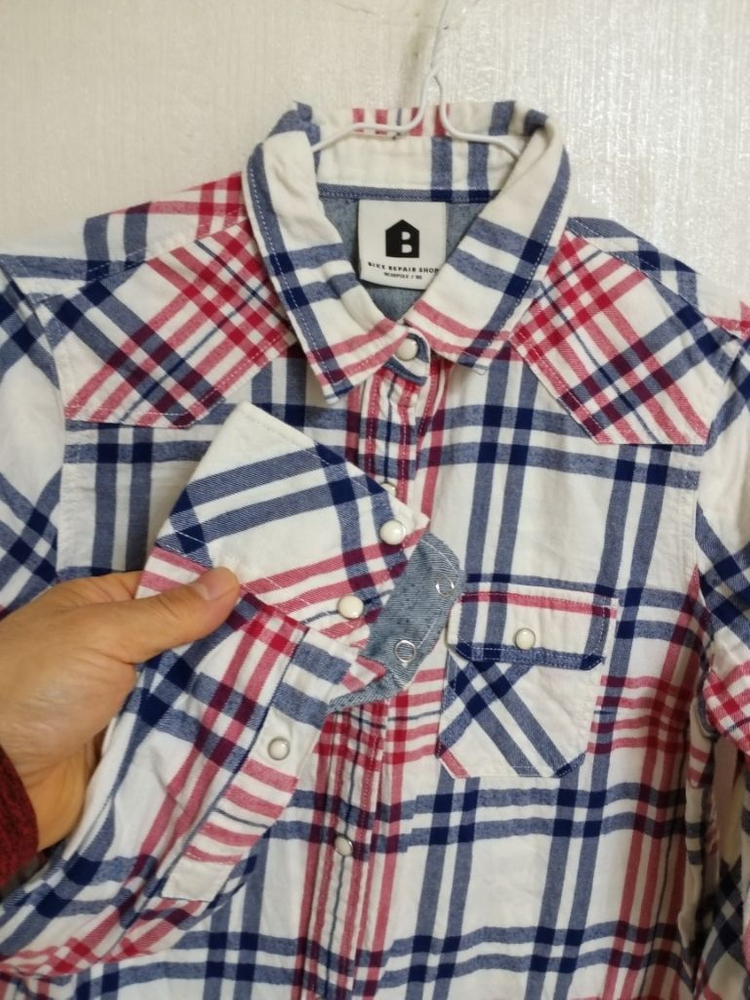 여성 빈폴 롱 체크셔츠 (90) 이미지