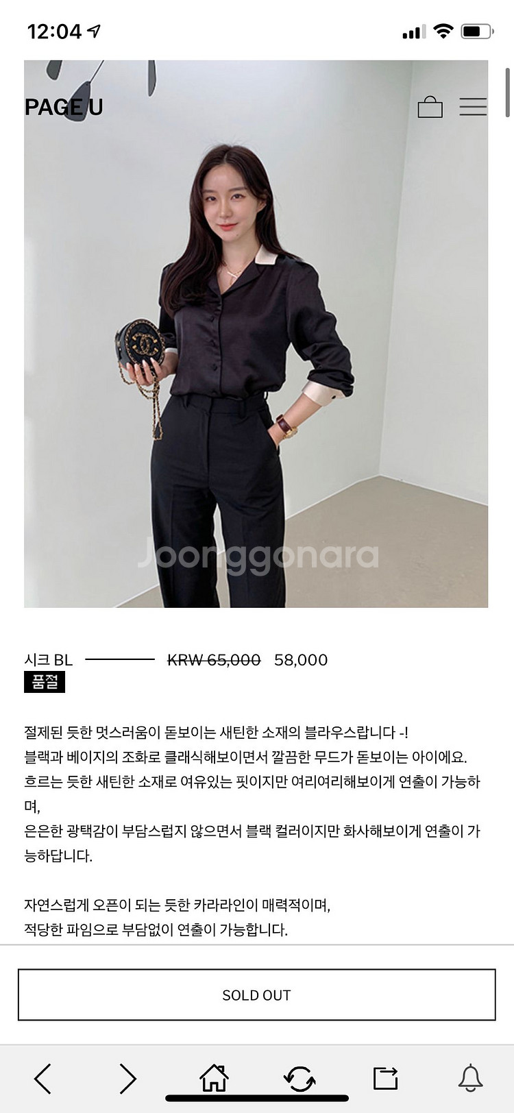 페이지유 시크블라우스--3