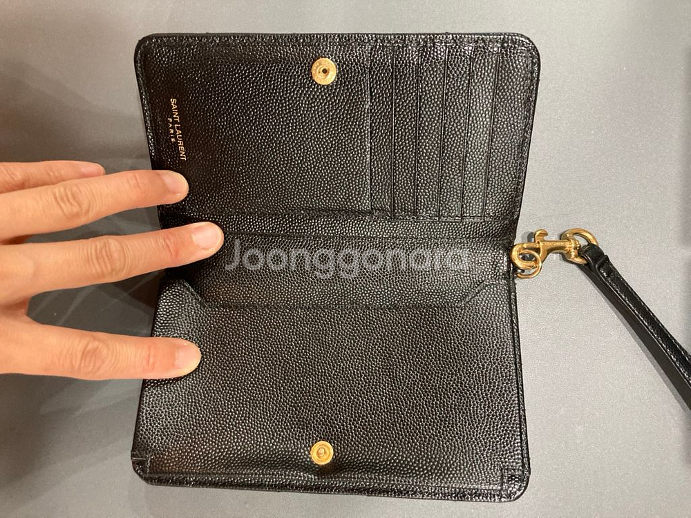 생로랑 휴대폰 지갑 장지갑(풀박스+쇼핑백)--1