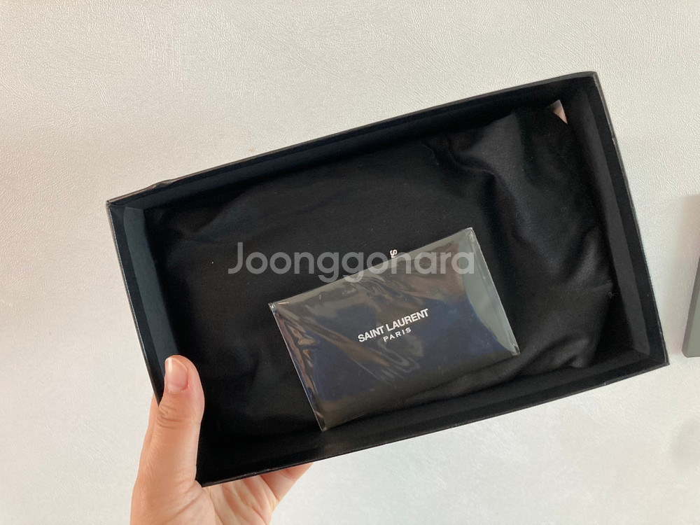 생로랑 휴대폰 지갑 장지갑(풀박스+쇼핑백)--5