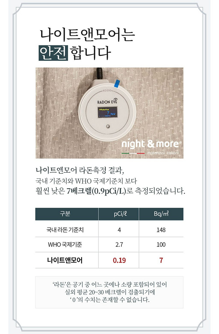 나이트앤모어 하드터치 메모리폼 매트리스(킹사이즈) 판매--4