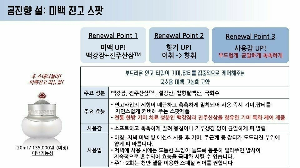 후 미백진고스팟 50ml 대용량--2