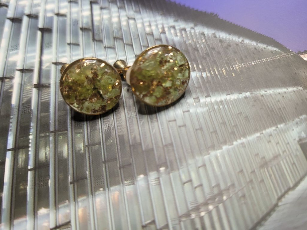 아이디어스 페리도트 원석 귀찌--1