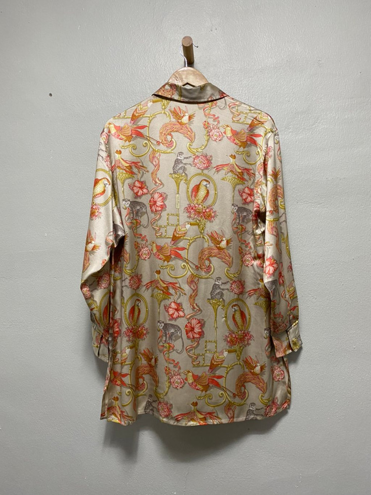 페라가모 실크100% 패턴 블라우스 이미지