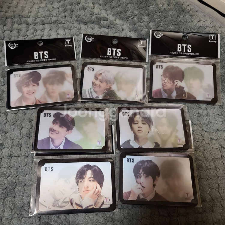 담엔준)방탄소년단 티머니 교통카드 7장세트--0