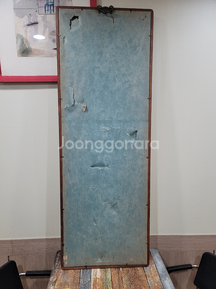 삼베에 그린 연꽃 고화 그링--8