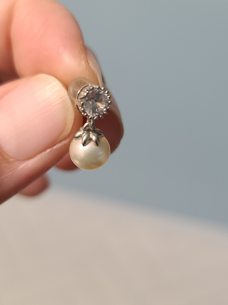 진주 목걸이,귀걸이 셋트--1