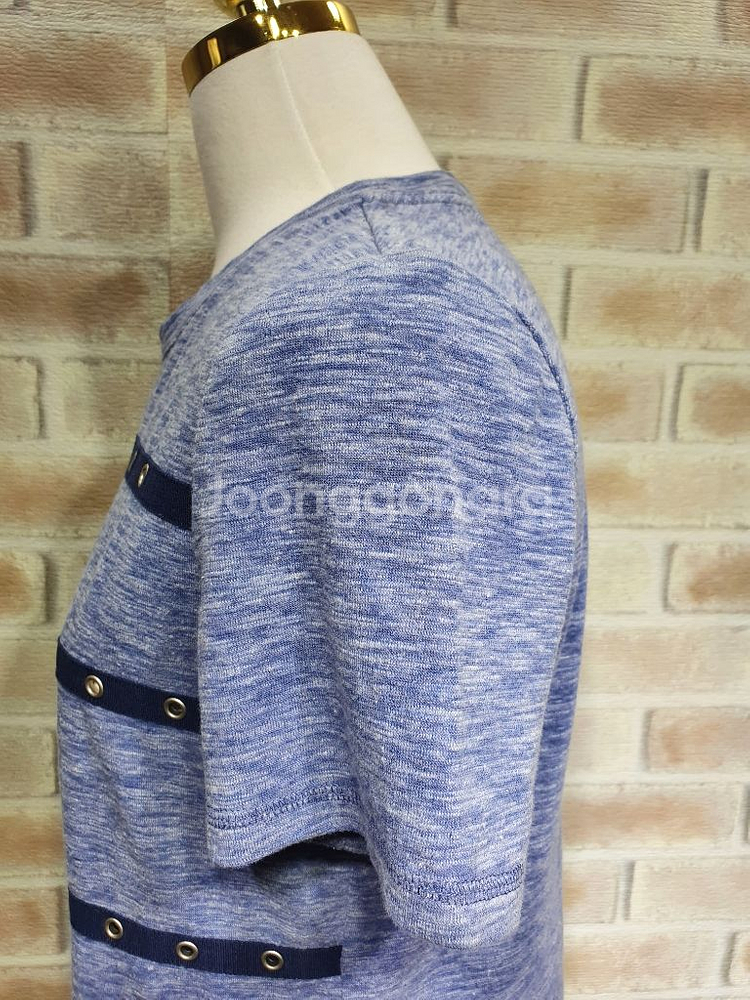 마쥬 정품 상태좋은 펀칭 스트라이프 반팔티 ~55--7