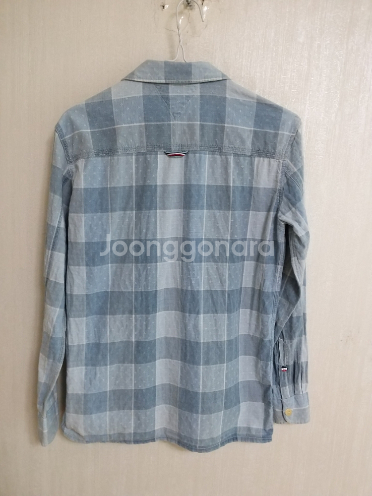 여성 타미힐피거 데님 체크셔츠 (95)--7