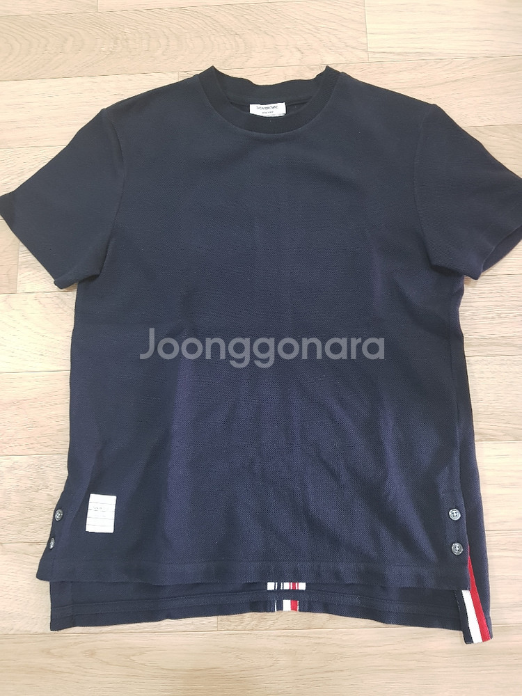 톰브라운 여성 백삼선 반팔티--1
