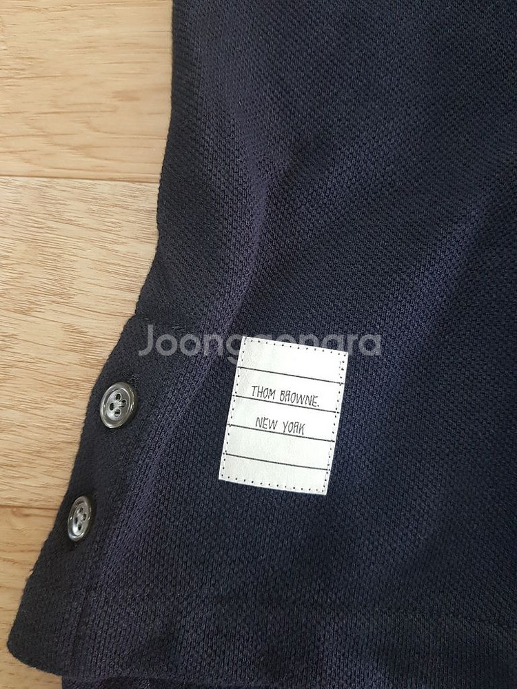 톰브라운 여성 백삼선 반팔티--2