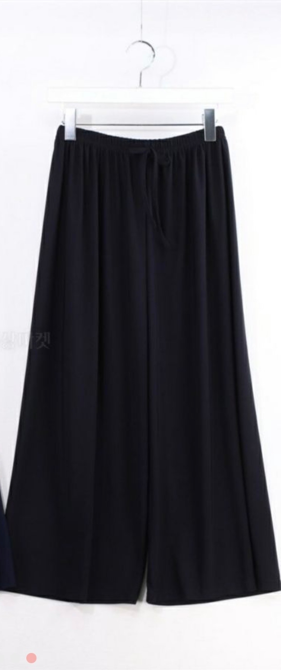 새상품 와이드 바지 밴딩 블랙 77--1