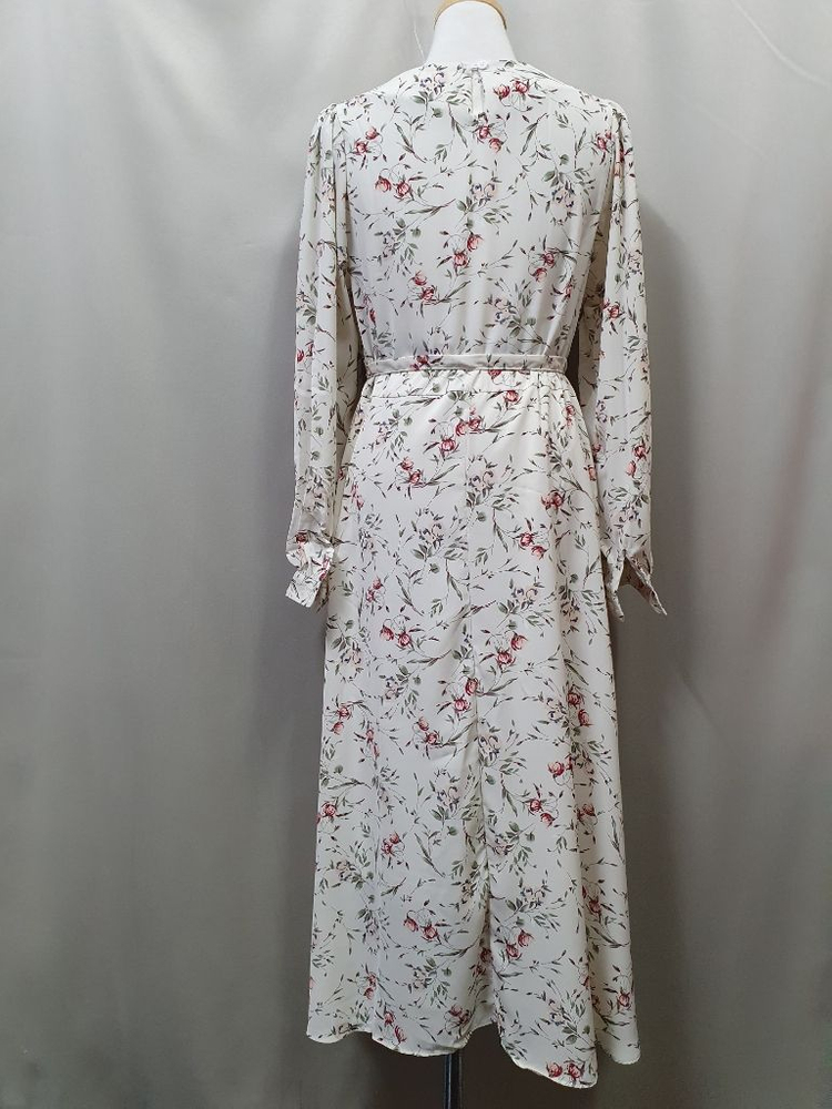 B.새상품)장미꽃무늬 쉬폰 롱원피스 이미지