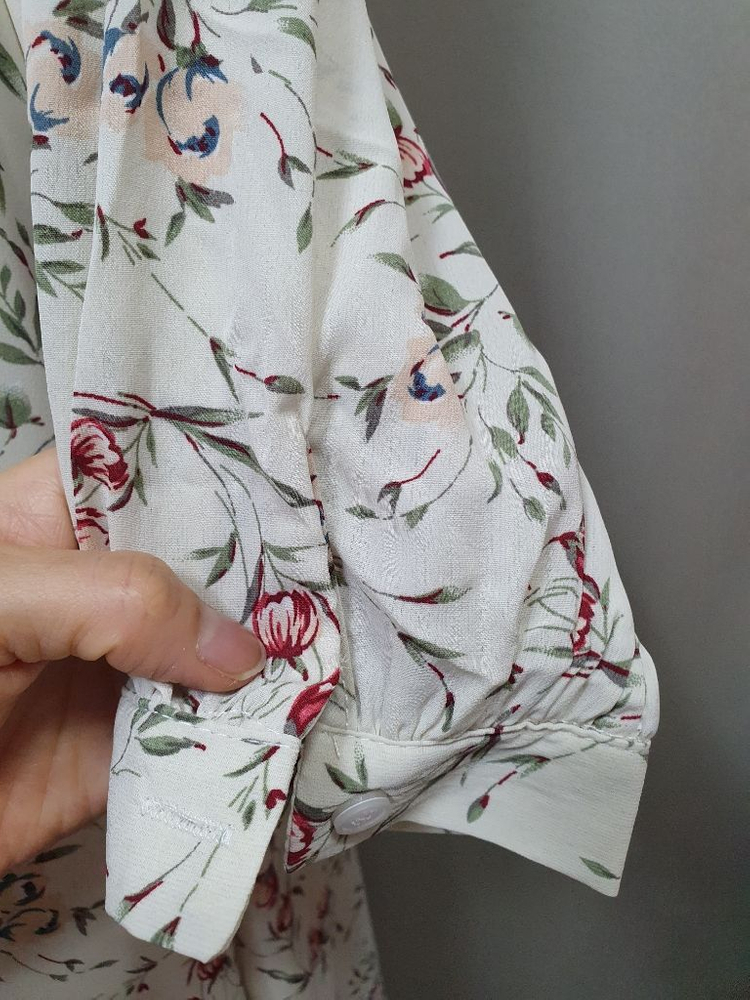 B.새상품)장미꽃무늬 쉬폰 롱원피스 이미지