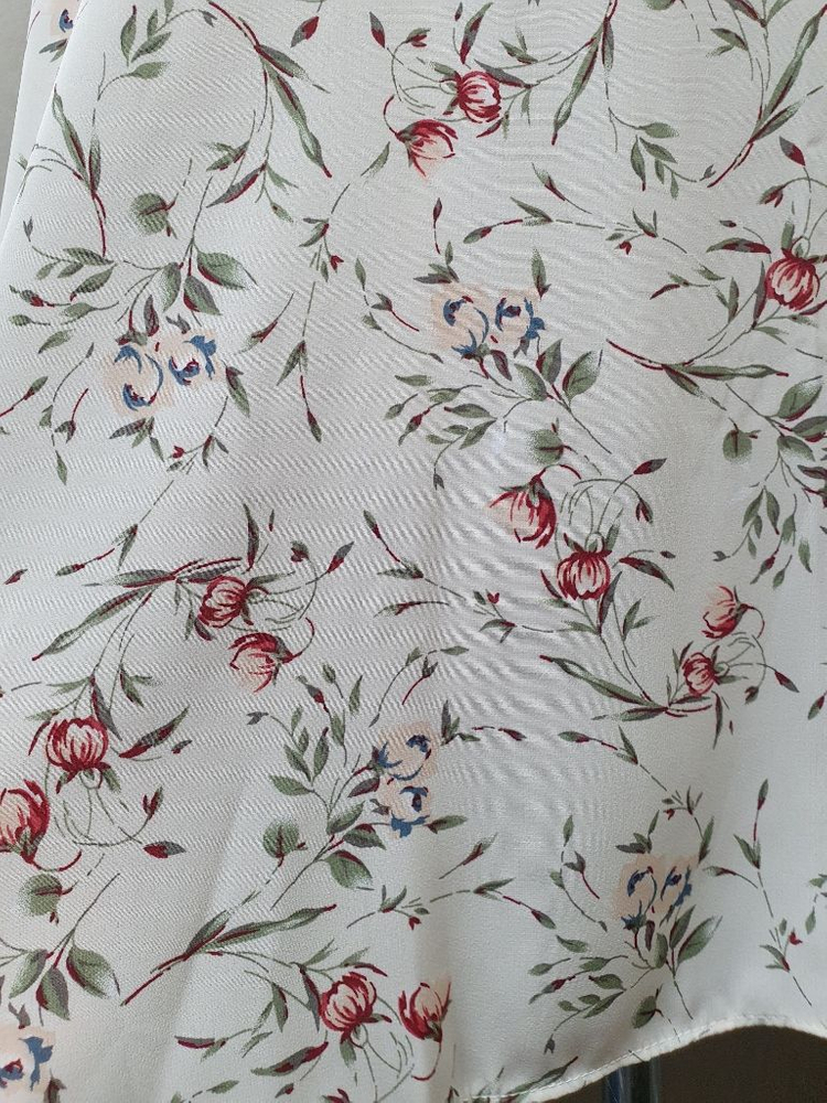 B.새상품)장미꽃무늬 쉬폰 롱원피스 이미지