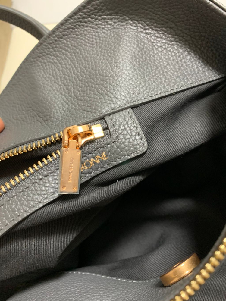 (새상품) 쿠론 디올라 그레이 토트 가방ㅡ천연소가죽--5