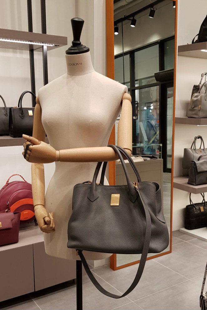 (새상품) 쿠론 디올라 그레이 토트 가방ㅡ천연소가죽--8