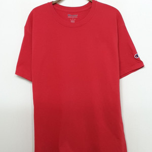 (M) 챔피온 반팔티 빨강 라운드 면티셔츠 캐주얼