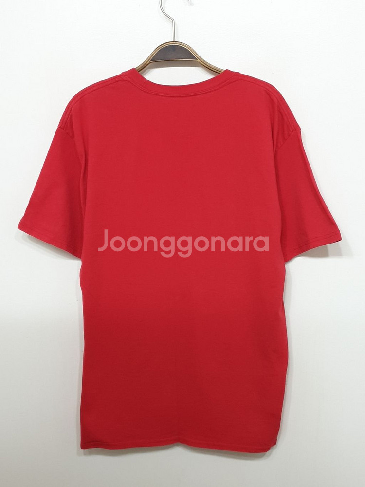 (M) 챔피온 반팔티 빨강 라운드 면티셔츠 캐주얼--5