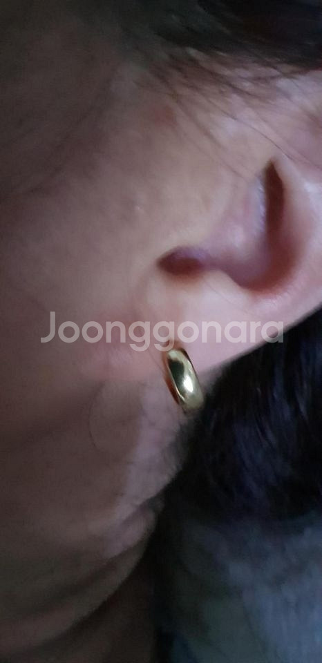 새 골드 18K GF 13mm 귀걸이 데일리 금 선물--3