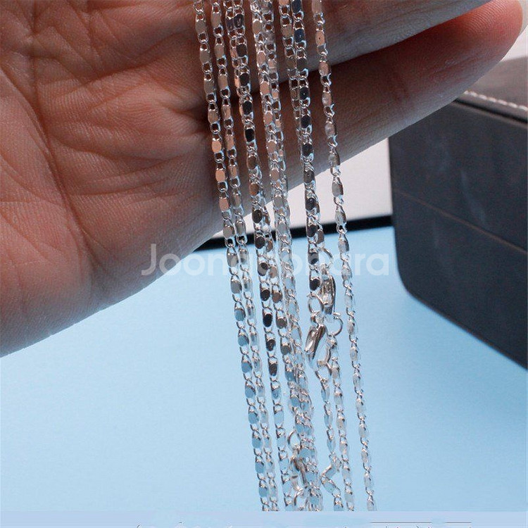 새 패션 은 실버 체인 줄 목걸이 쥬얼리 멋 스트랩--1