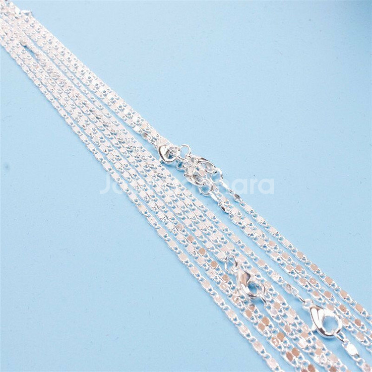 새 패션 은 실버 체인 줄 목걸이 쥬얼리 멋 스트랩--2