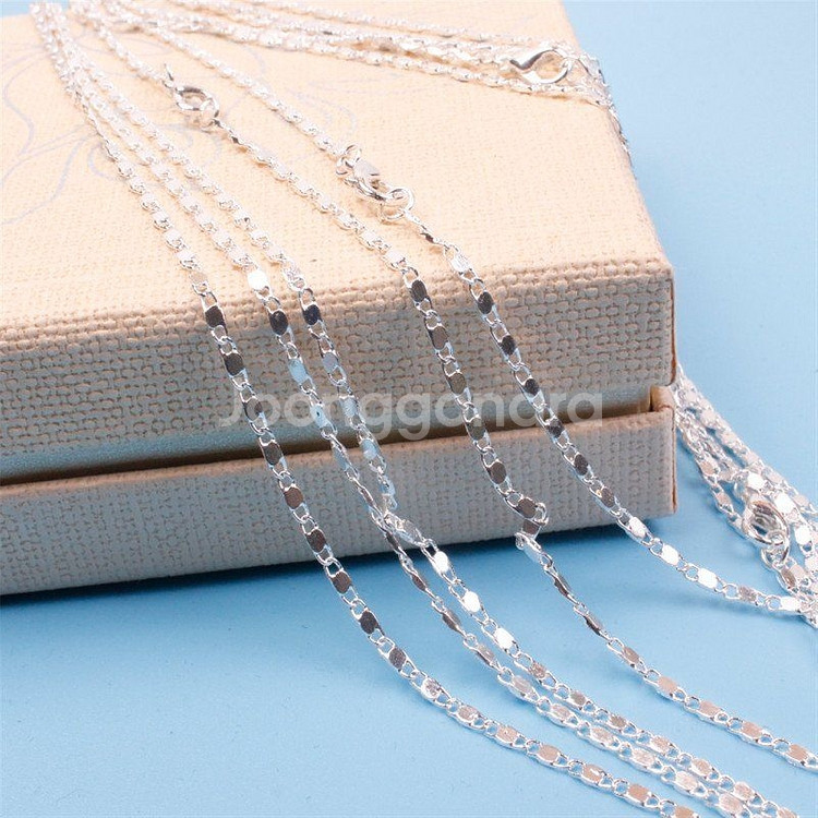 새 패션 은 실버 체인 줄 목걸이 쥬얼리 멋 스트랩--4
