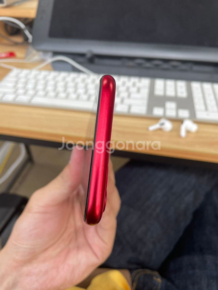 아이폰11 레드 128기가 풀박 배터리 91프로--2