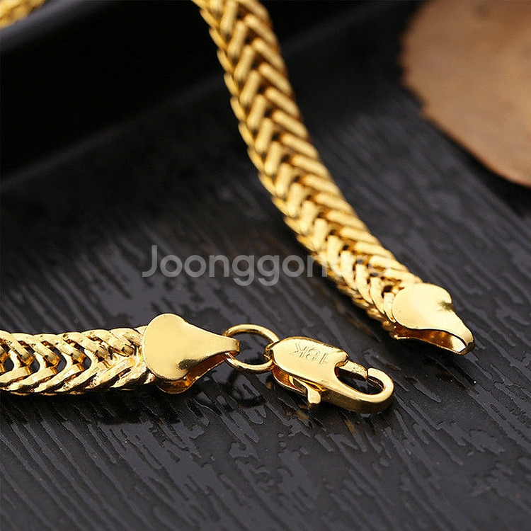 새 18K 21cm 팔찌 GOLD GP 골드 금 체인--6