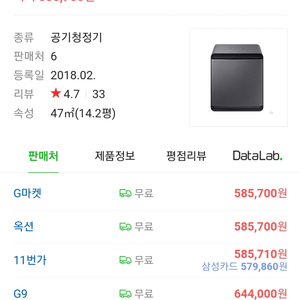 삼성 큐브 공기청정기 2개 팝니다.