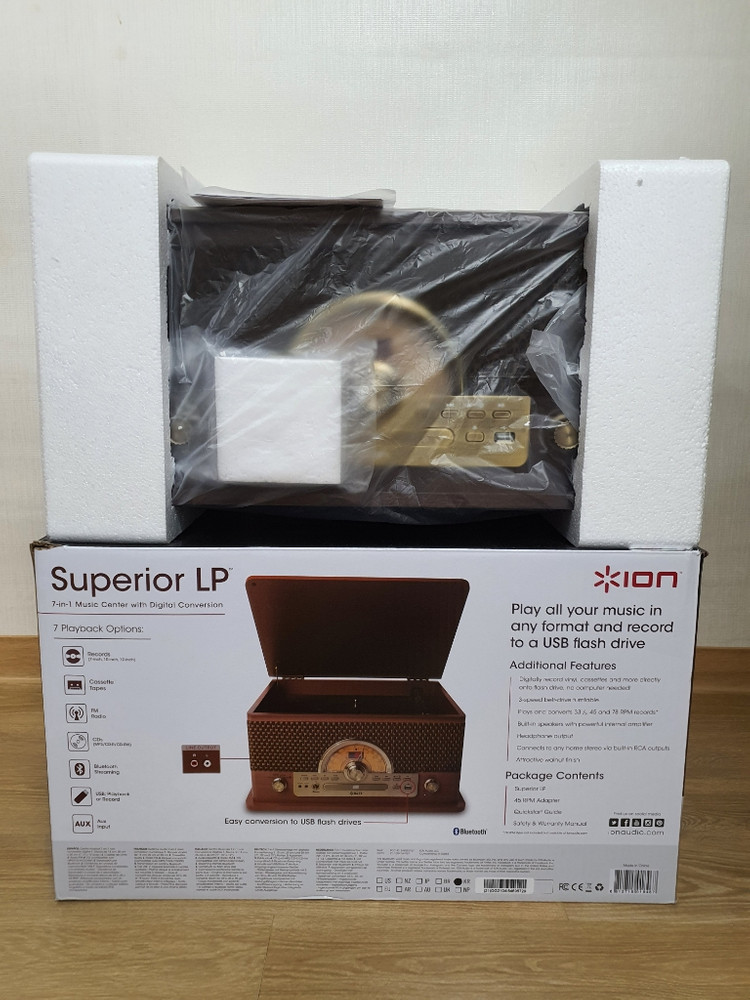 아이온 턴테이블 CD 블루투스 오디오--1