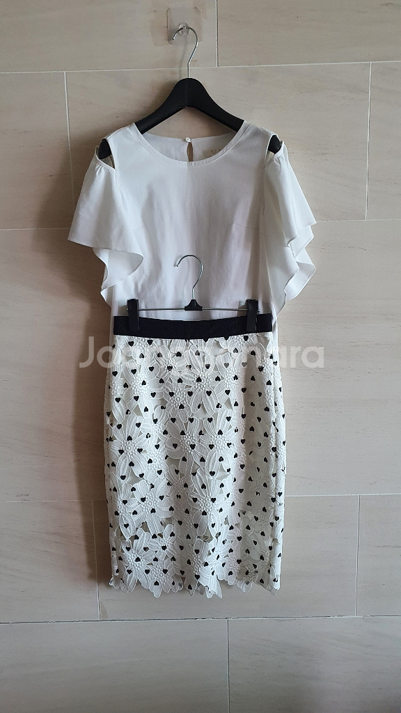 (정품) SISLEY 레이스 펀칭 스커트--7
