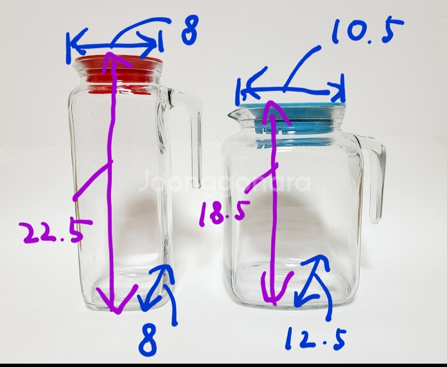 이탈리아산 보르미올리 로코 유리 주전자 2종--4