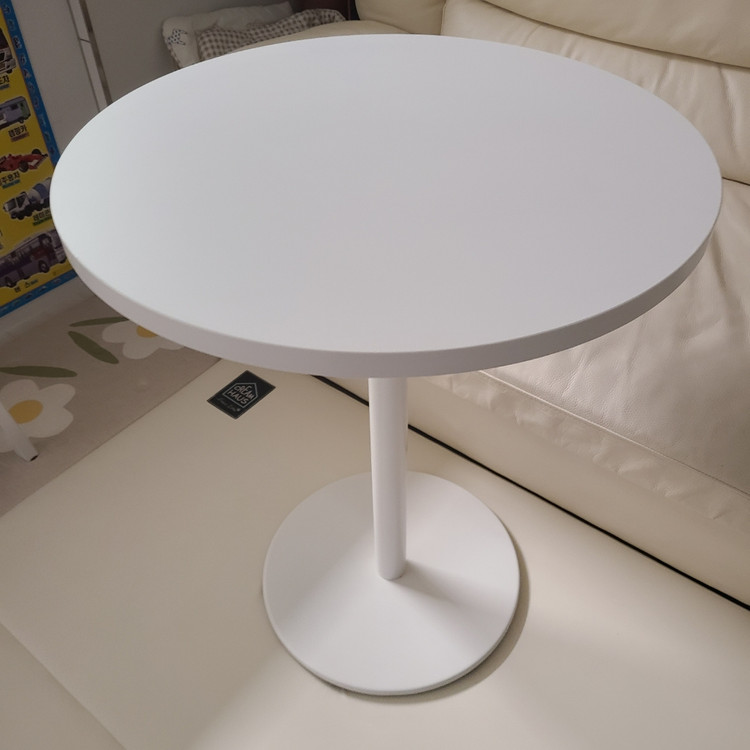 커먼테이블 원형테이블600 화이트--2