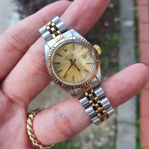 정품 ) 로렉스 14k 콤비 여성용 빈티지 시계