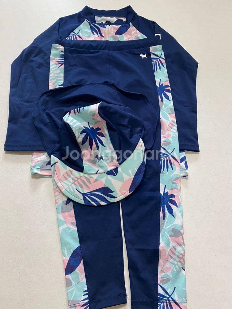 블루독 트로피컬 래쉬가드 블루독 수영복 130사이즈--2